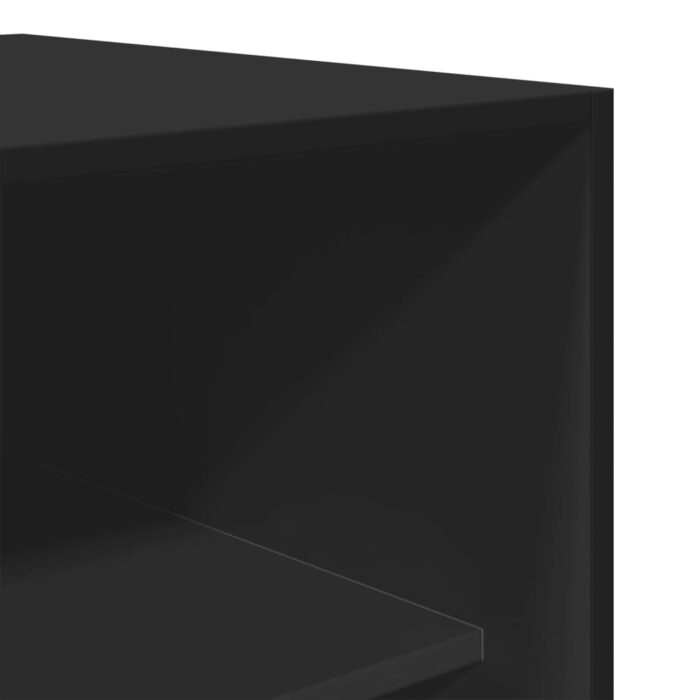 Garde-robe Noir 100x50x200 cm Aggloméré – Image 5