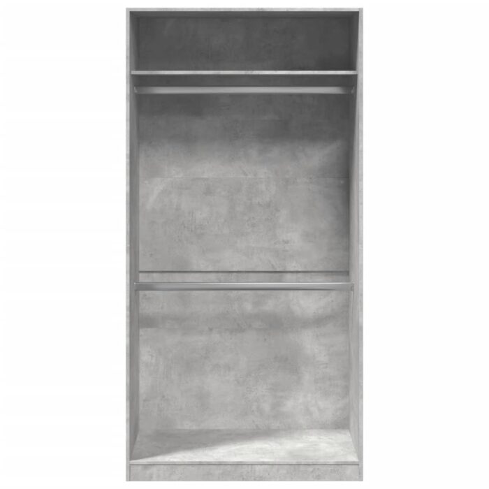 Garde-robe Gris béton 100x50x200 cm Aggloméré – Image 2