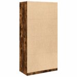 Garde-robe chêne fumé 100x50x200 cm bois d'ingénierie – Image 4