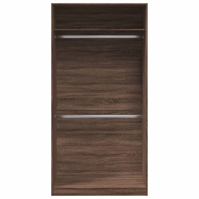 Garde-robe chêne marron 100x50x200 cm bois d'ingénierie – Image 2