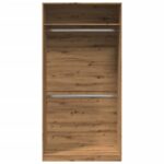 Garde-robe chêne artisanal 100x50x200 cm bois d'ingénierie – Image 2