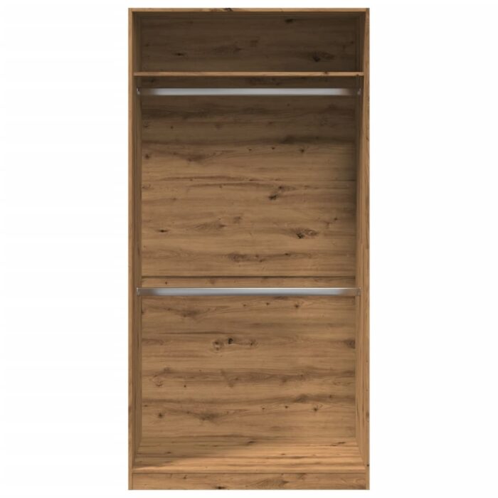 Garde-robe chêne artisanal 100x50x200 cm bois d'ingénierie – Image 2