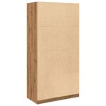 Garde-robe chêne artisanal 100x50x200 cm bois d'ingénierie – Image 4