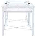 Double socle pour machine à laver étagères coulissantes blanc – Image 3