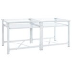 Double socle pour machine à laver étagères coulissantes blanc – Image 4