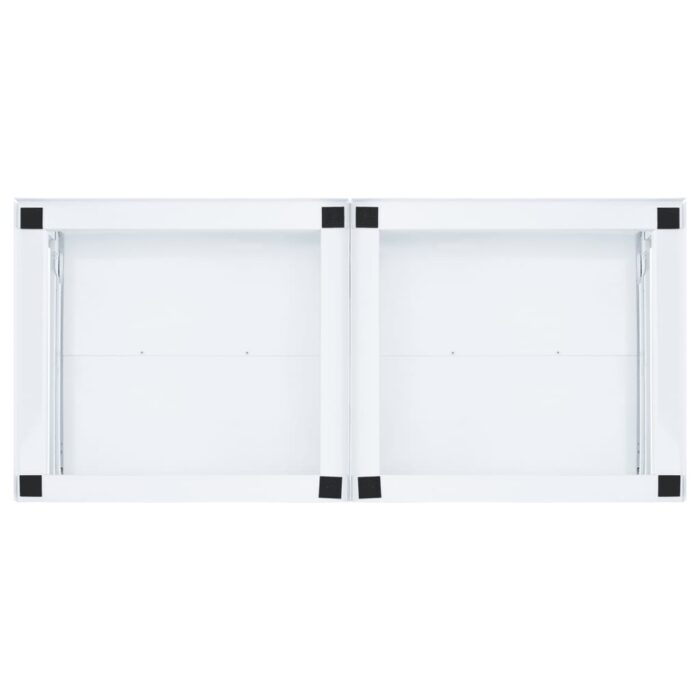 Double socle pour machine à laver étagères coulissantes blanc – Image 5