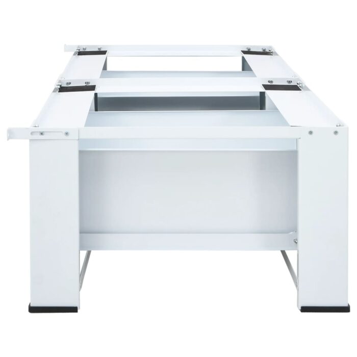 Double socle pour machine à laver avec tiroirs blanc – Image 3