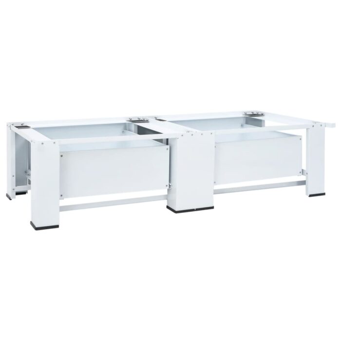 Double socle pour machine à laver avec tiroirs blanc – Image 4