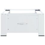 Socle pour machine à laver avec tiroir Blanc – Image 2