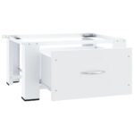 Socle pour machine à laver avec tiroir Blanc – Image 3