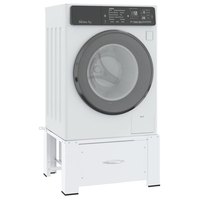 Socle pour machine à laver avec tiroir Blanc – Image 1