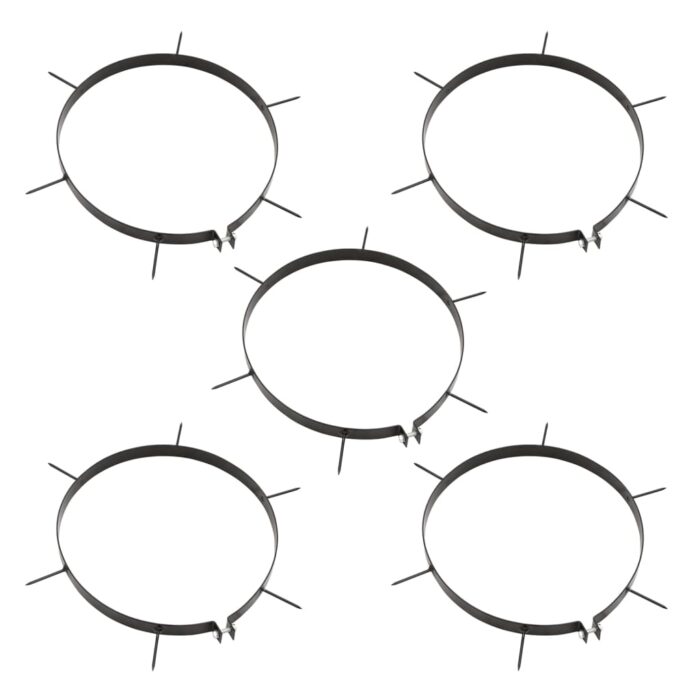 Rouleau à gazon de jardin et colliers d'aérateur noir 63 L fer – Image 3