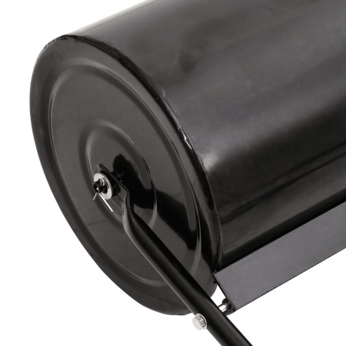 Rouleau à gazon de jardin et colliers d'aérateur noir 63 L fer – Image 4