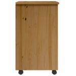 Armoire roulante avec tiroirs MOSS bois de pin marron miel – Image 3