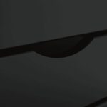 Armoire roulante avec tiroirs MOSS noir bois de pin solide – Image 6