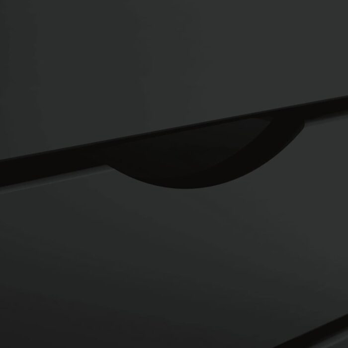 Armoire roulante avec tiroirs MOSS noir bois de pin solide – Image 6