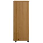 Armoire roulante avec tiroirs MOSS bois de pin marron miel – Image 3