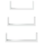 Étagères murales 3 pcs blanc bois d'ingénierie – Image 2