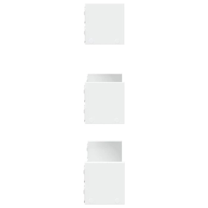 Étagères murales 3 pcs blanc bois d'ingénierie – Image 3