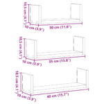 Étagères murales 3 pcs blanc bois d'ingénierie – Image 8