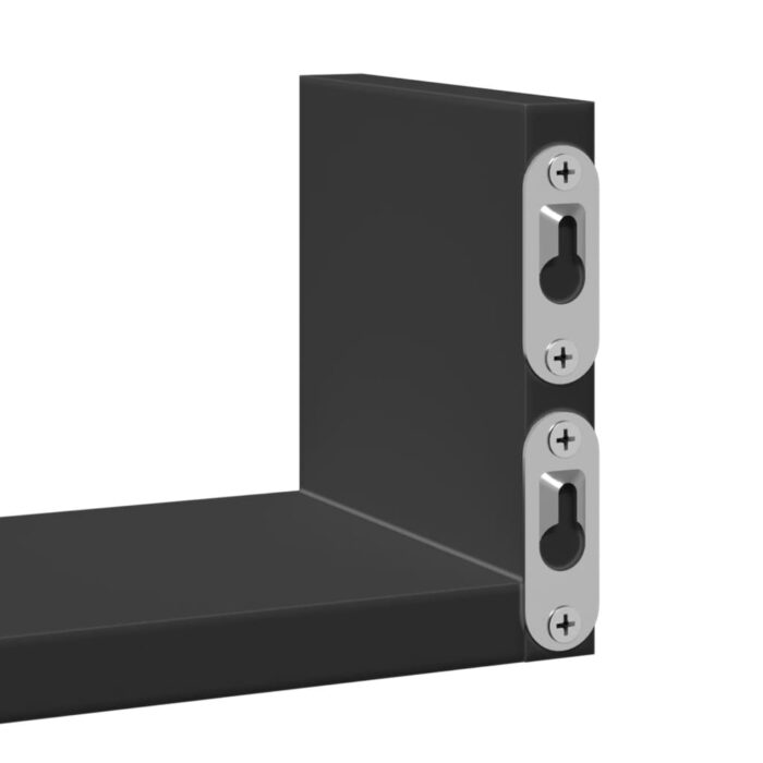 Étagères murales 3 pcs noir bois d'ingénierie – Image 6