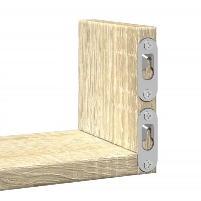 Étagères murales 3 pcs chêne sonoma bois d'ingénierie – Image 6