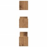 Étagères murales 3 pcs chêne artisanal bois d'ingénierie – Image 3
