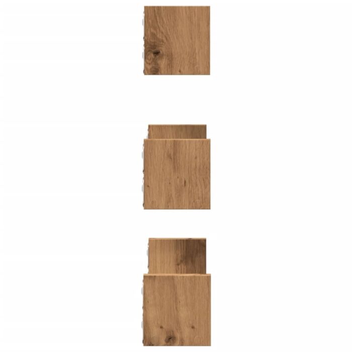 Étagères murales 3 pcs chêne artisanal bois d'ingénierie – Image 3