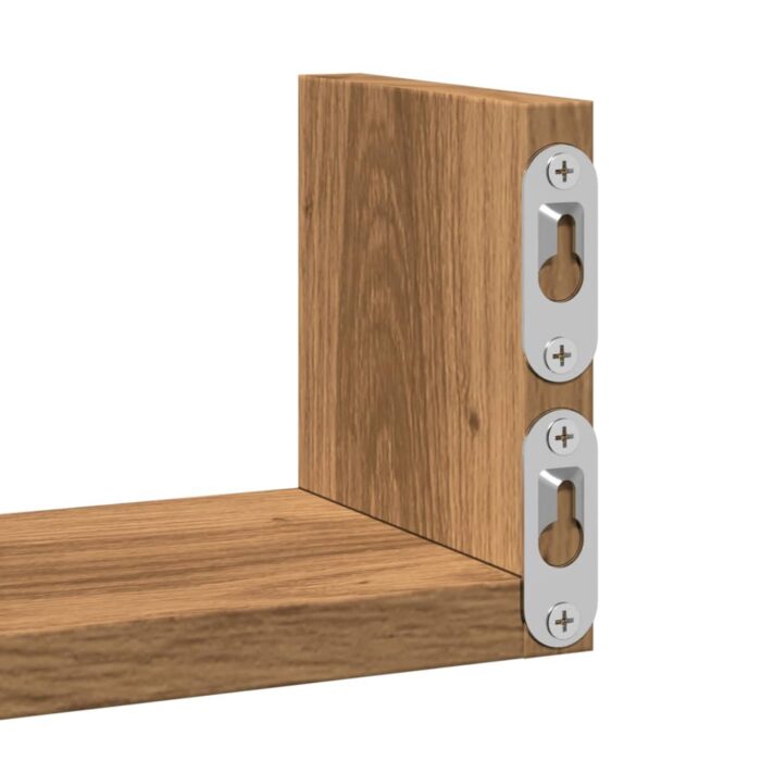 Étagères murales 3 pcs chêne artisanal bois d'ingénierie – Image 6
