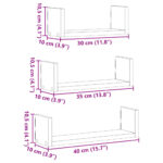 Étagères murales 3 pcs chêne artisanal bois d'ingénierie – Image 8