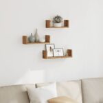 Étagères murales 3 pcs chêne artisanal bois d'ingénierie