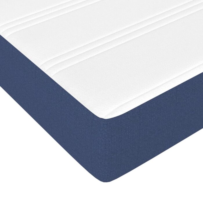 Matelas à ressorts ensachés pour enfants bleu 80x160 cm tissu – Image 3