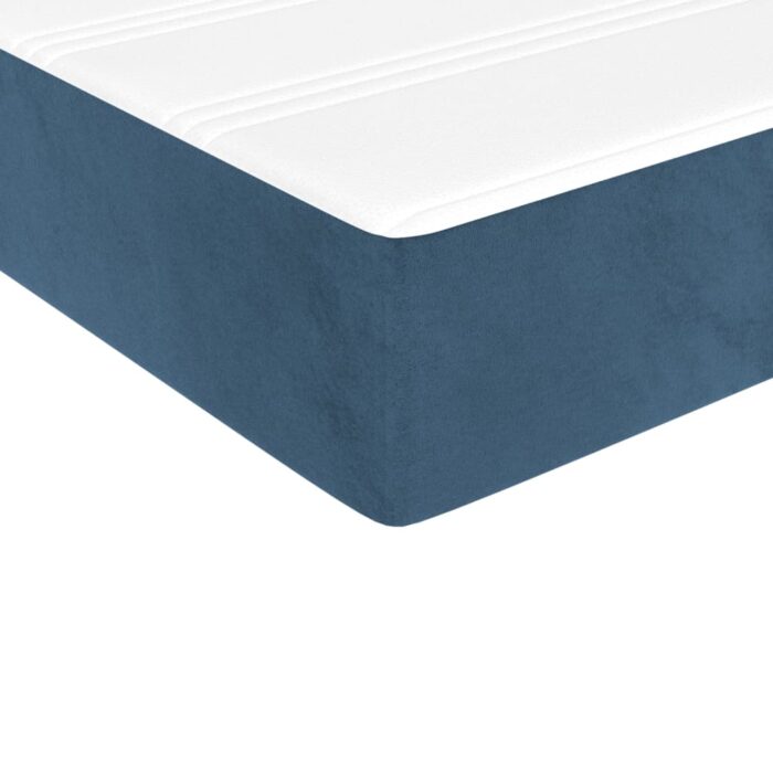 Matelas à ressorts ensachés pour enfants bleu 80x160 cm velours – Image 3