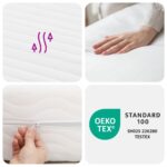 Matelas en mousse pour enfants blanc 80x160 cm dureté H2 H3 – Image 7