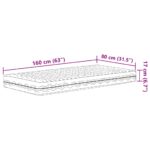 Matelas en mousse pour enfants blanc 80x160 cm dureté H2 H3 – Image 8