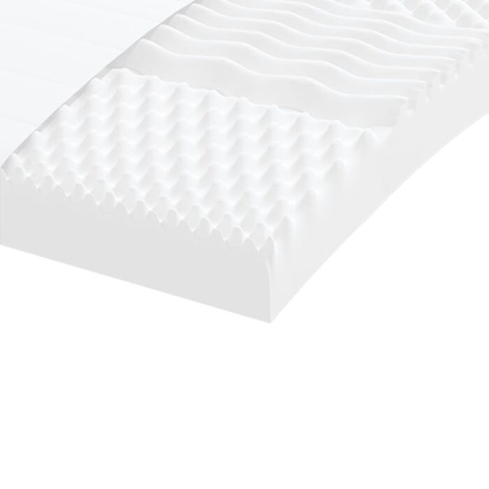 Matelas en mousse enfants blanc 80x160 cm 7 zones dureté 20 ILD – Image 5