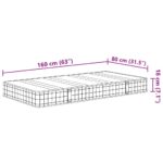 Matelas à ressorts Bonnell pour enfants moyen 80x160 cm – Image 8