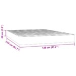 Matelas de lit à ressorts ensachés 120x210x20 cm velours – Image 5