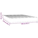 Matelas de lit à ressorts ensachés noir 120x210x20 cm velours – Image 5