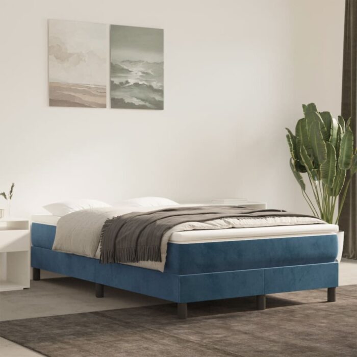 Matelas de lit à ressorts ensachés 120x210x20 cm velours – Image 1