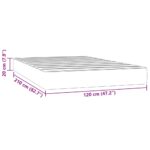 Matelas de lit à ressorts ensachés rose 120x210x20 cm velours – Image 5