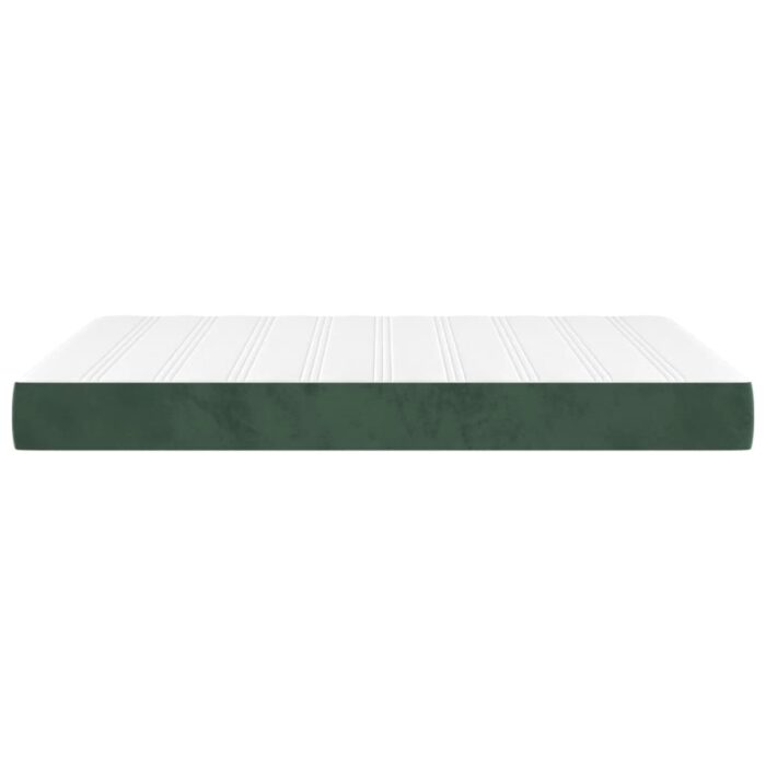 Matelas de lit à ressorts ensachés 140x210x20 cm velours – Image 2