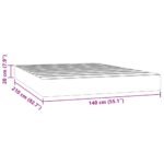 Matelas de lit à ressorts ensachés rose 140x210x20 cm velours – Image 5