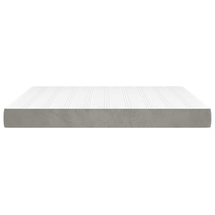Matelas de lit à ressorts ensachés 160x210x20 cm velours – Image 2