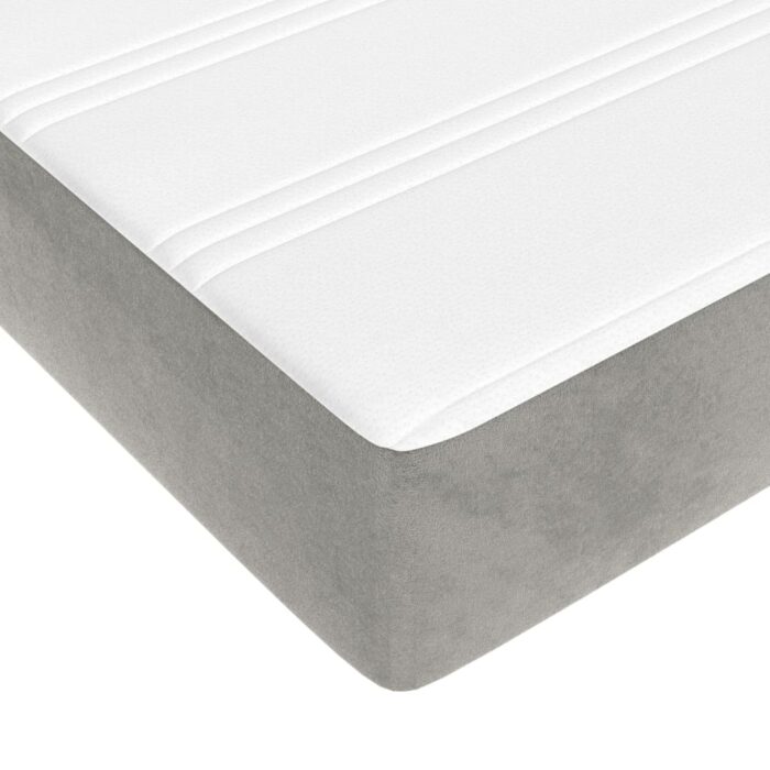 Matelas de lit à ressorts ensachés 160x210x20 cm velours – Image 3