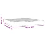 Matelas de lit à ressorts ensachés 160x210x20 cm velours – Image 5