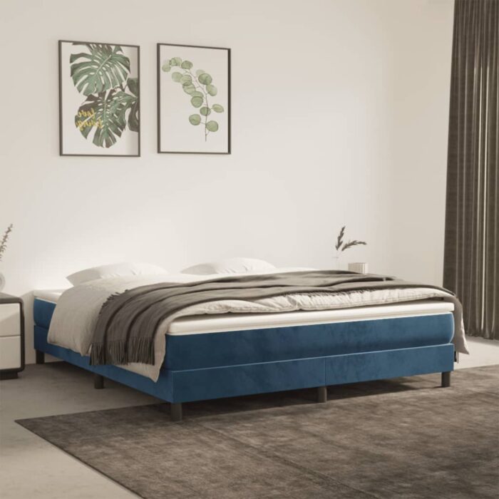 Matelas de lit à ressorts ensachés 160x210x20 cm velours – Image 1