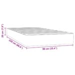 Matelas de lit à ressorts ensachés noir 90x220x20 cm velours – Image 5