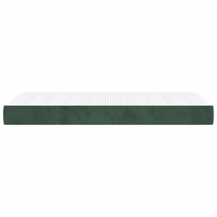 Matelas de lit à ressorts ensachés 100x220x20 cm velours – Image 2