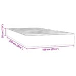 Matelas de lit à ressorts ensachés 100x220x20 cm velours – Image 5